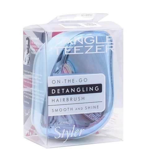 Tangle Teezer Compact Styler Smooth and Shine Blue - Hajkefe sűrű és fényes hajhoz