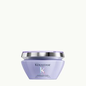   Kérastase BLOND ABSOLU Masque Ultra-Violet 200 ml - A rezes színhatást semlegesítő és a szőke hajszínt tökéletesítő lila pakolás világosított, melírozott hűvös szőke hajra