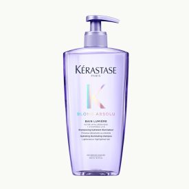   KÉRASTASE BLOND BAIN LUMIERE 500 ML - Fényfokozó hatású hidratáló hajfürdő világosított vagy melírozott hajra újratölthető flakonban