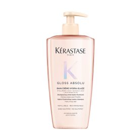   KÉRASTASE GLOSS ABSOLU Bain Crème Hydra-Glaze 500 ml - Fényfokozó hatású, hidratáló krémhajfürdő – vastag szálú, szöszösödő hajra